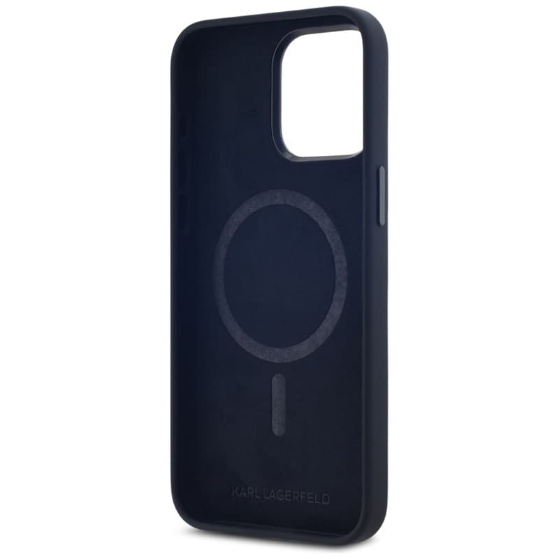 Karl Lagerfeld Silicone Shadow Metal Initial MagSafe - Case for iPhone 15 Pro Max (black) - 7