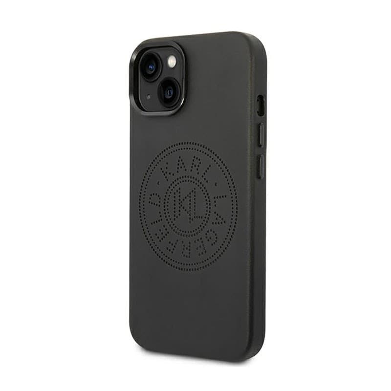 Karl Lagerfeld Leather Perforated Logo Casse - Case for iPhone 14 Plus (Black) - 2