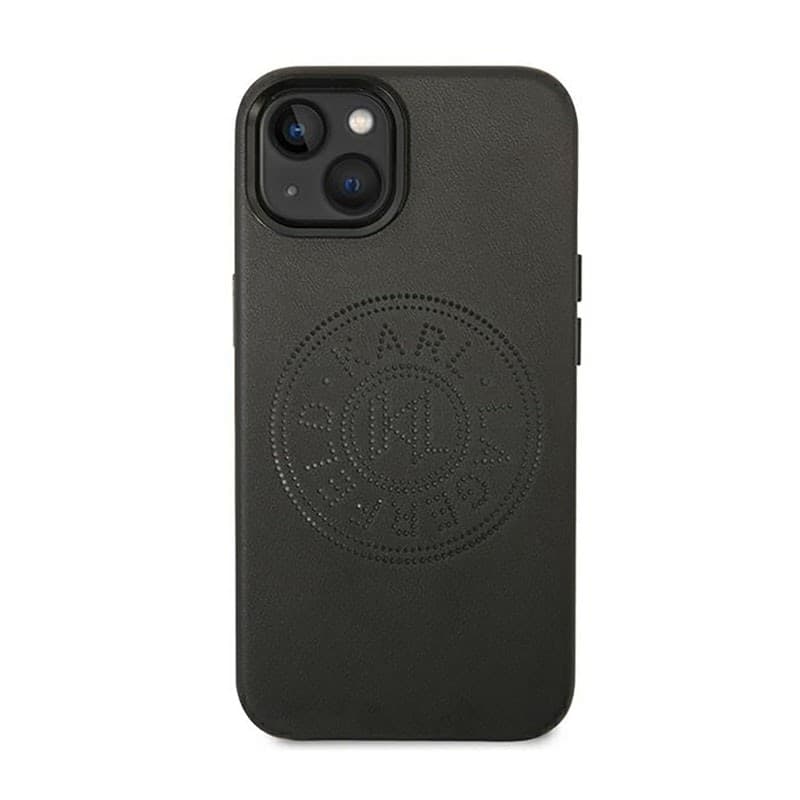 Karl Lagerfeld Leather Perforated Logo Casse - Case for iPhone 14 Plus (Black) - 3