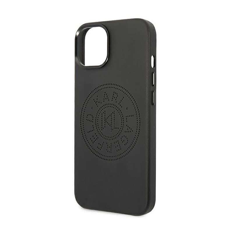 Karl Lagerfeld Leather Perforated Logo Casse - Case for iPhone 14 Plus (Black) - 6
