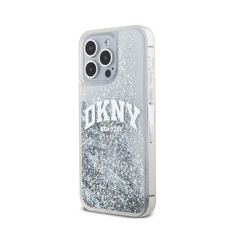 DKNY Liquid Glitter Big Logo - Case for iPhone 15 Pro (white) - 2