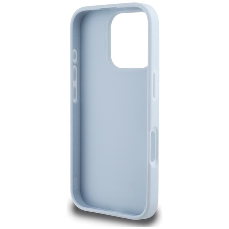 Guess Grained Big 4G Logo Small Classic Logo - Case for iPhone 16 Pro (blue) - 7