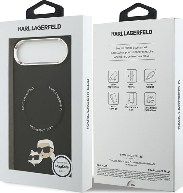 Karl Lagerfeld Karl & Choupette Pins MagSafe - Case iPhone Air (black) - 8