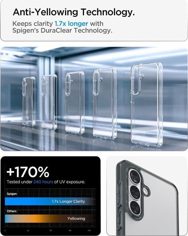 Spigen Ultra Hybrid - Custodia per Samsung Galaxy S26+ (Cristallo Spaziale) - 6