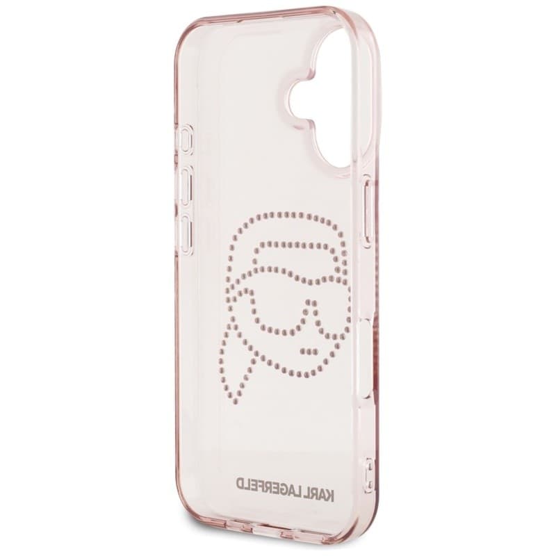 Karl Lagerfeld IML Rhinestones Karl Head - Case for iPhone 16 (pink) - 7