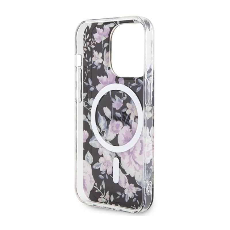 Guess Flower MagSafe - Case for iPhone 14 Pro (Black) - 7