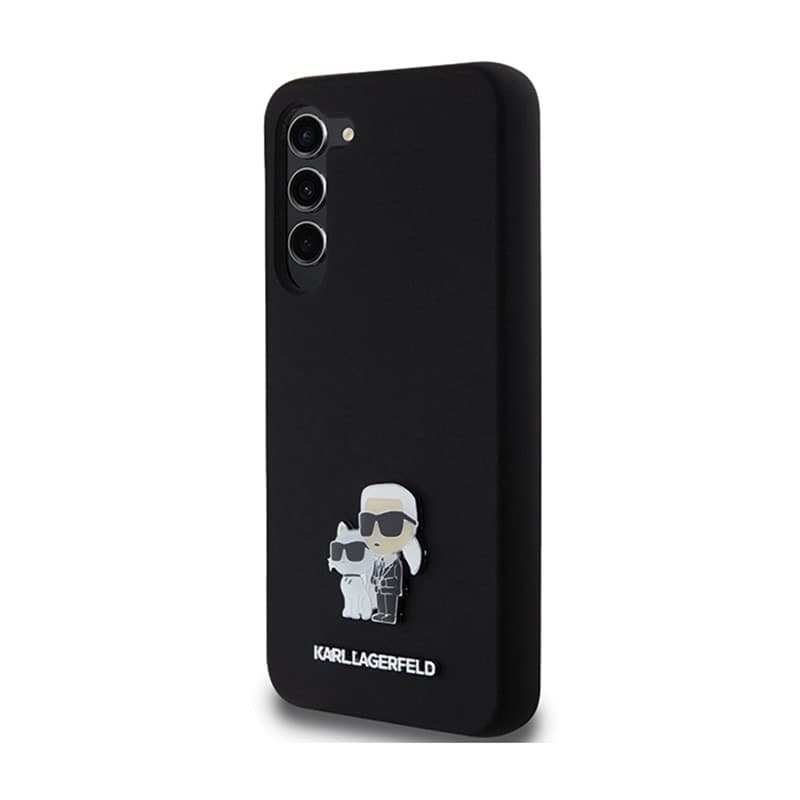 Karl Lagerfeld Silicone Karl & Choupette Metal Pin - Case Samsung Galaxy S24+ (czarny) - 2