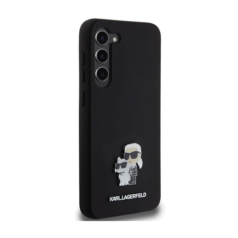 Karl Lagerfeld Silicone Karl & Choupette Metal Pin - Case Samsung Galaxy S24+ (czarny) - 4