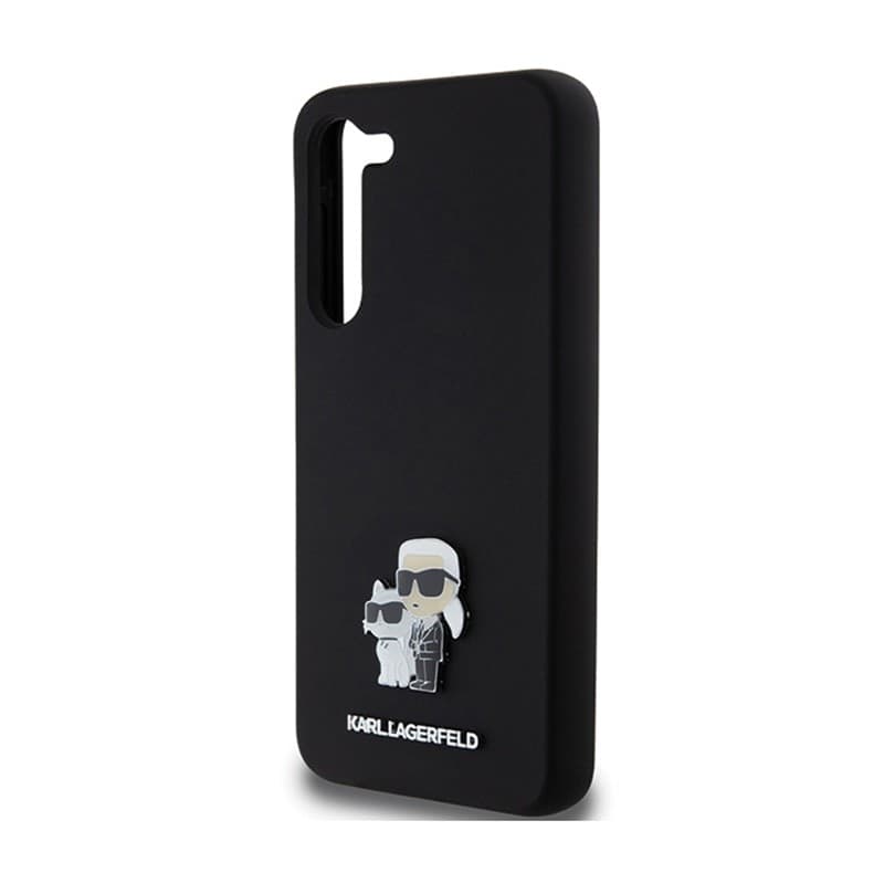 Karl Lagerfeld Silicone Karl & Choupette Metal Pin - Case Samsung Galaxy S24+ (czarny) - 6