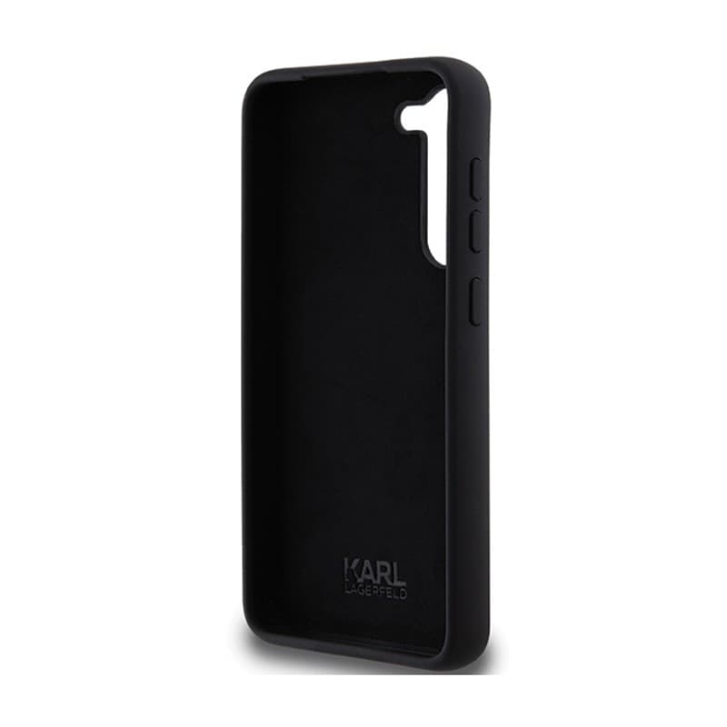 Karl Lagerfeld Silicone Karl & Choupette Metal Pin - Case Samsung Galaxy S24+ (czarny) - 7