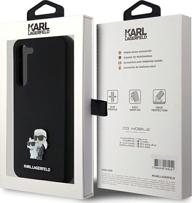 Karl Lagerfeld Silicone Karl & Choupette Metal Pin - Case Samsung Galaxy S24+ (czarny) - 8