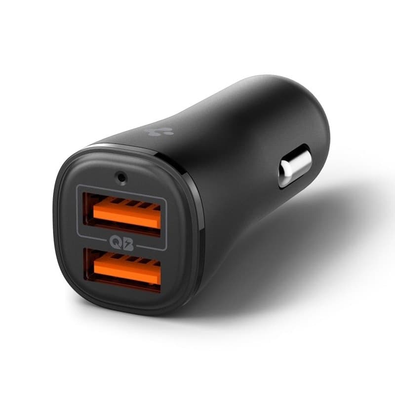 Spigen Essential EV302 - Car Charger 2x USB-A 30W (Black) - 2