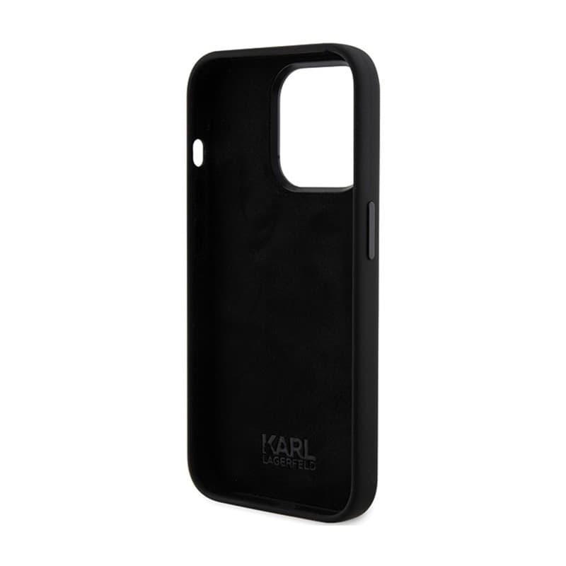 Karl Lagerfeld Silicone Karl & Choupette Heads - iPhone 15 Pro Case (Black) - 7