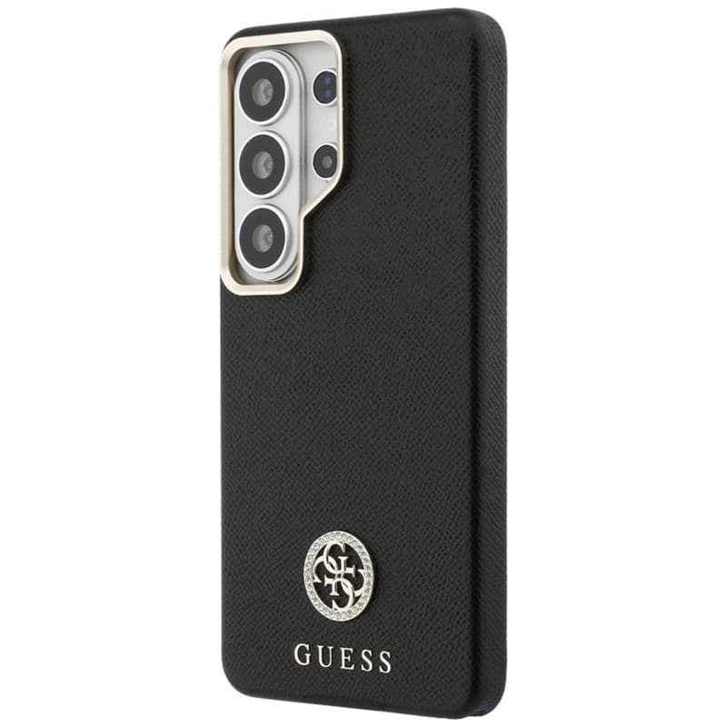 Guss Rhinestone Round Logo MagSafe - Custodia per Samsung Galaxy S26 Ultra (Nero) - 2