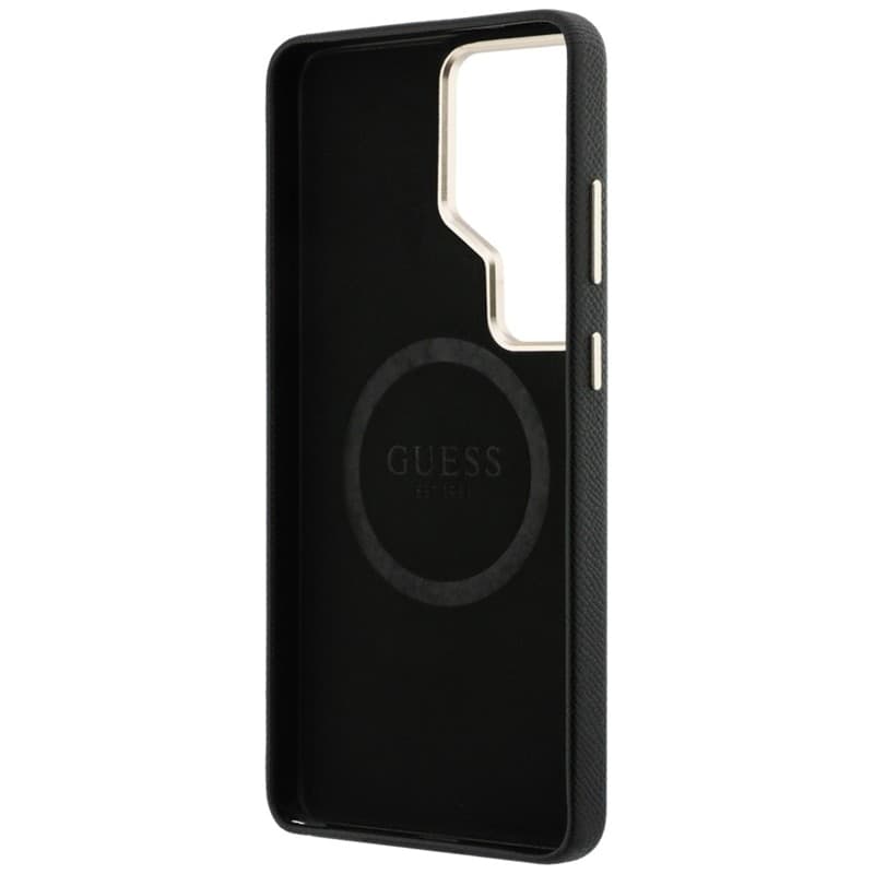 Guss Rhinestone Round Logo MagSafe - Custodia per Samsung Galaxy S26 Ultra (Nero) - 7