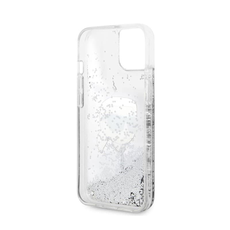 Karl Lagerfeld Liquid Glitter NFT Karl's Head - Case for iPhone 14 Plus (Silver) - 7