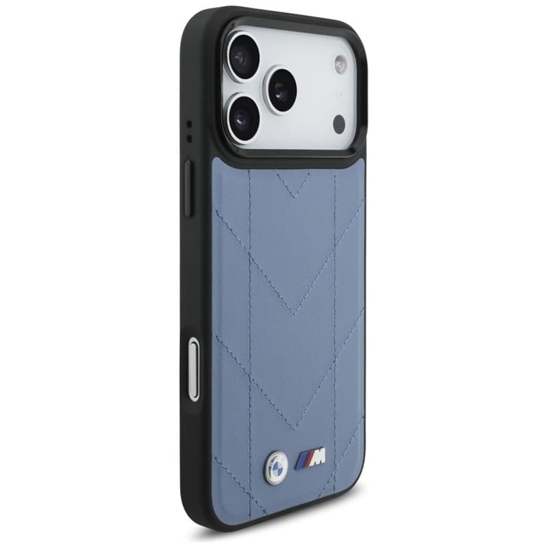 Custodia MagSafe con logo trapuntato BMW M per iPhone 17 Pro Max (blu) - 4