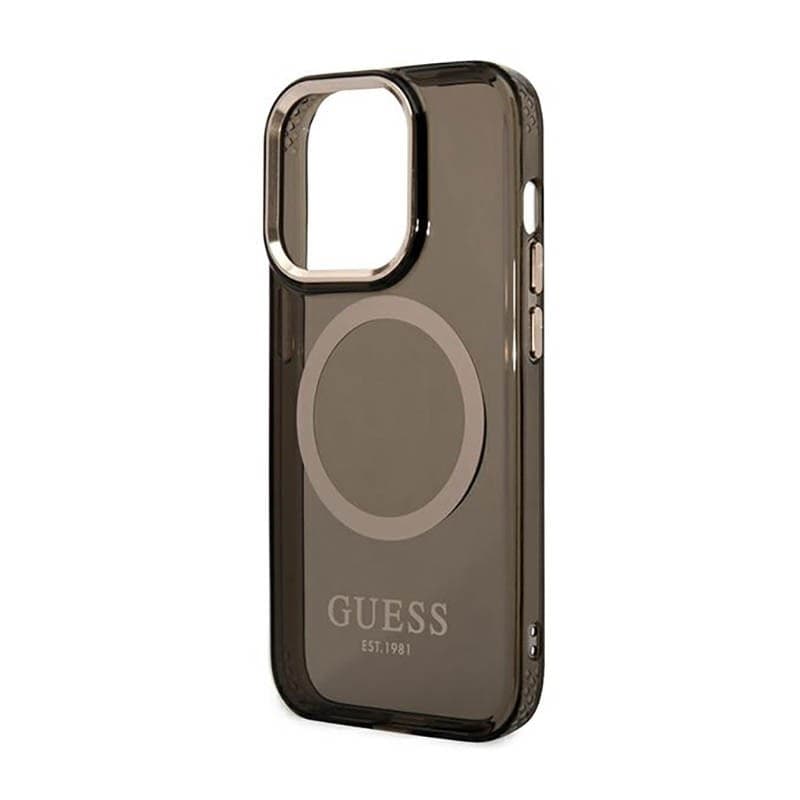 Guess Gold Outline Translucent MagSafe - Case for iPhone 14 Pro (Black) - 6
