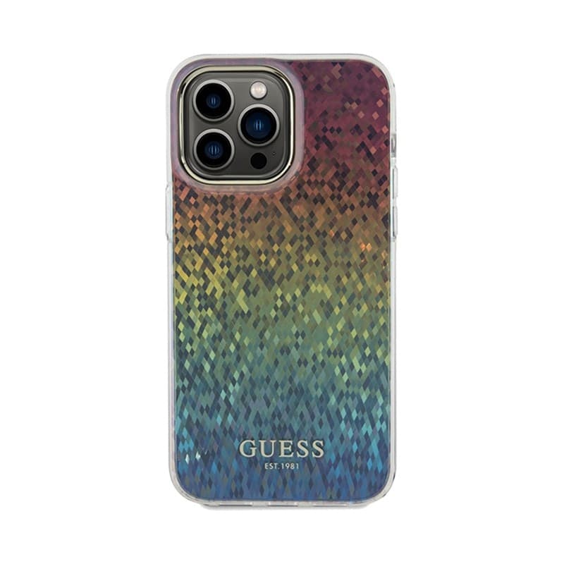 Guess IML Faceted Mirror Disco Iridescent - Case for iPhone 13 Pro Max (Iridescent) - 3