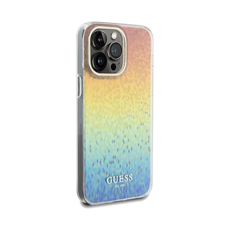Guess IML Faceted Mirror Disco Iridescent - Case for iPhone 13 Pro Max (Iridescent) - 4