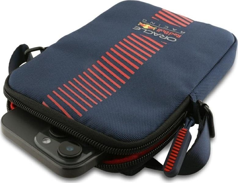 Borsa a tracolla per cellulare Red Bull Powerbar in nylon (blu navy) - 4