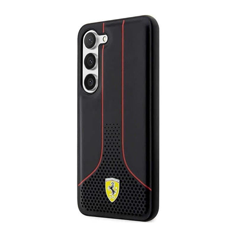 Ferrari Perforated 296P Collection - Case for Samsung Galaxy S23+ (Black) - 2