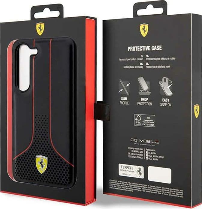 Ferrari Perforated 296P Collection - Case for Samsung Galaxy S23+ (Black) - 8