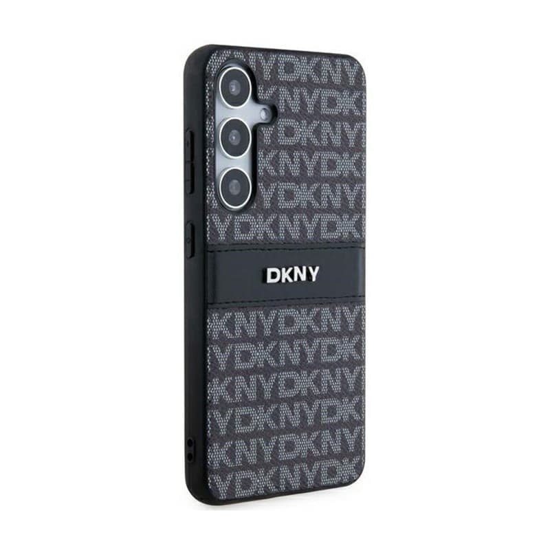 DKNY Leather Mono Stripe & Metal Logo - Samsung Galaxy S24+ Case (black) - 4