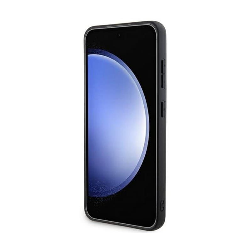 DKNY Leather Mono Stripe & Metal Logo - Samsung Galaxy S24+ Case (black) - 5