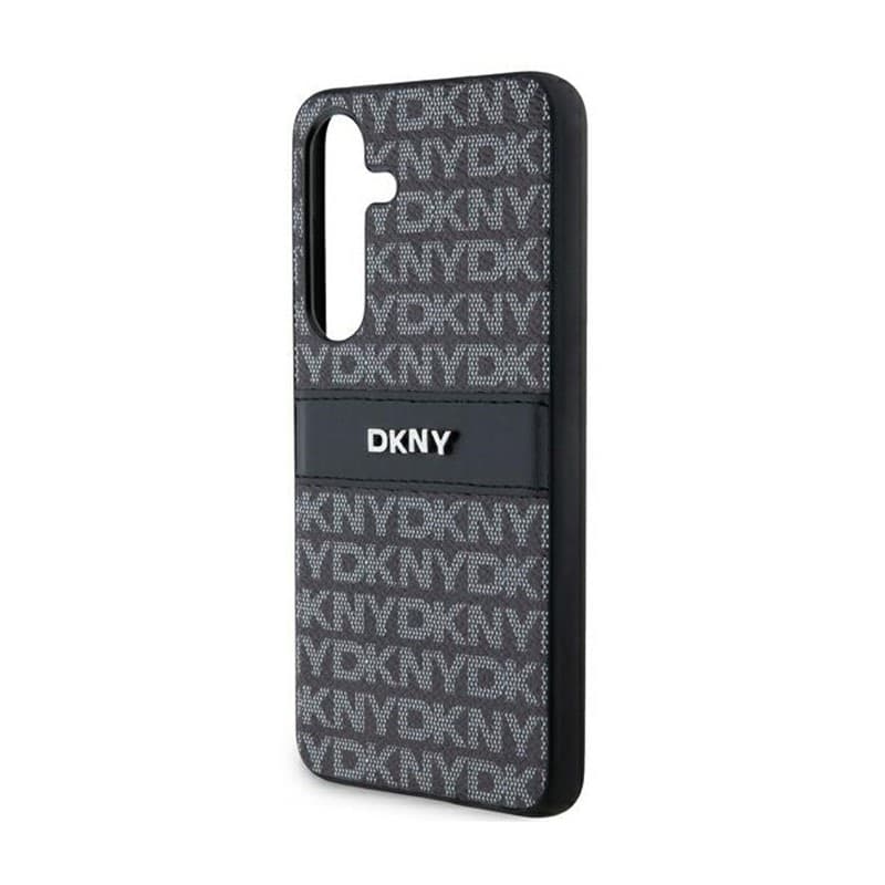 DKNY Leather Mono Stripe & Metal Logo - Samsung Galaxy S24+ Case (black) - 6