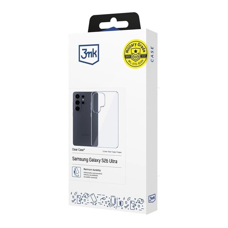 3mk Clear Case - Custodia per Samsung Galaxy S26 Ultra (Trasparente) - 4