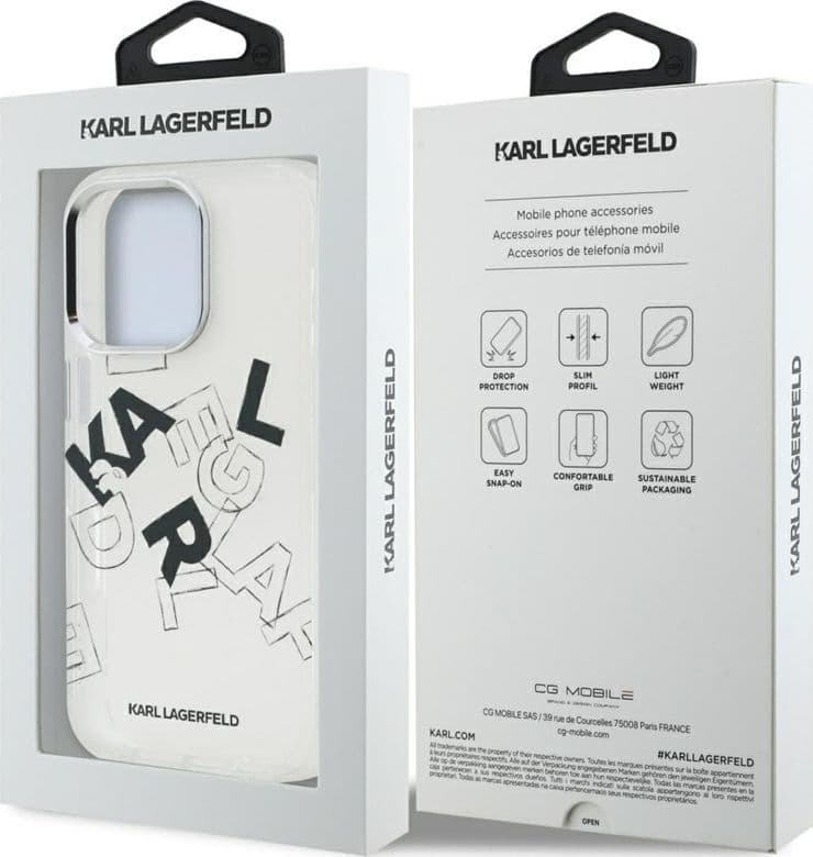 Karl Lagerfeld IML Sketched Graphic - Case for iPhone 16 Pro (transparent) - 8