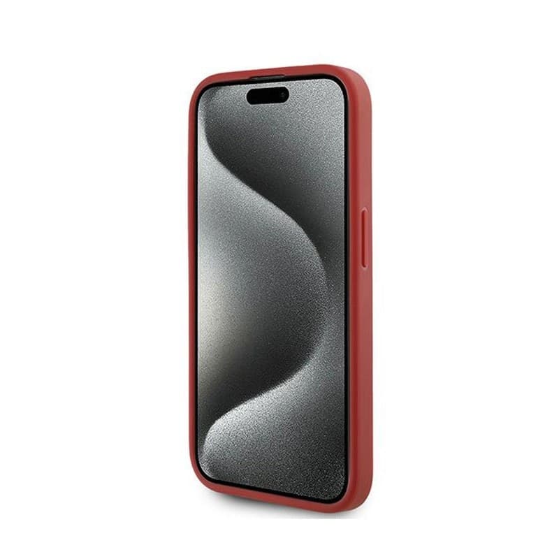 Karl Lagerfeld Diagonal Quilted Script - Case for iPhone 15 Pro Max (Red) - 5