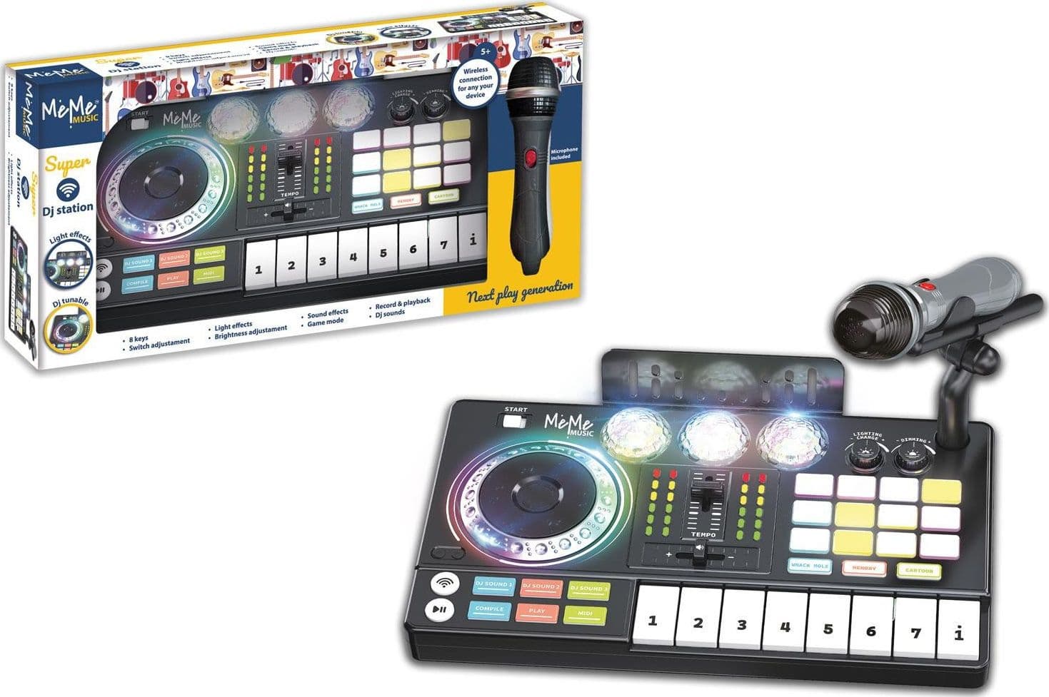 Super Tastiera con Stazione DJ e Microfono