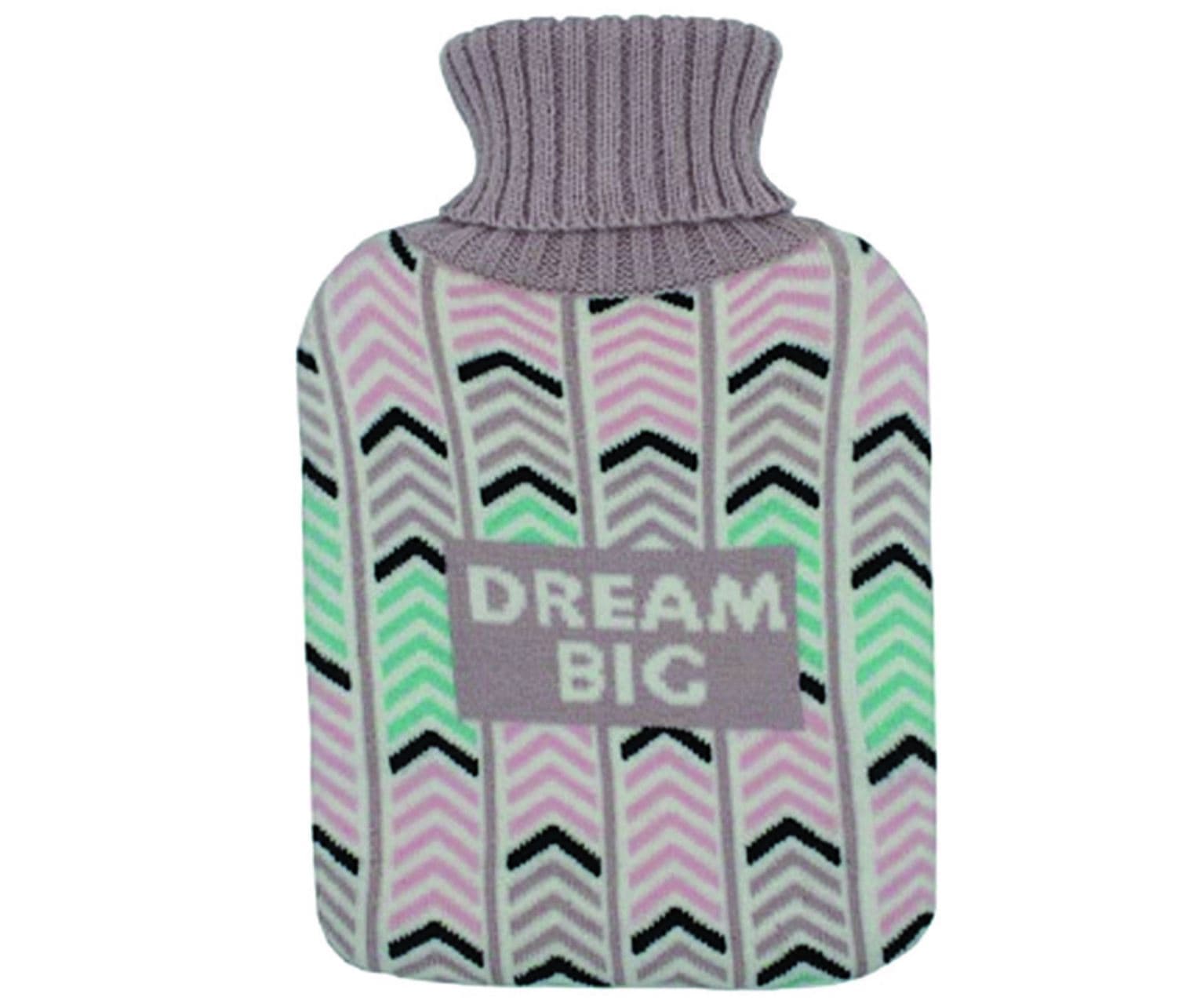 Borsa acqua calda chevron 2l  gomma bilamellata - -rivestita in  maglia decorata - 2