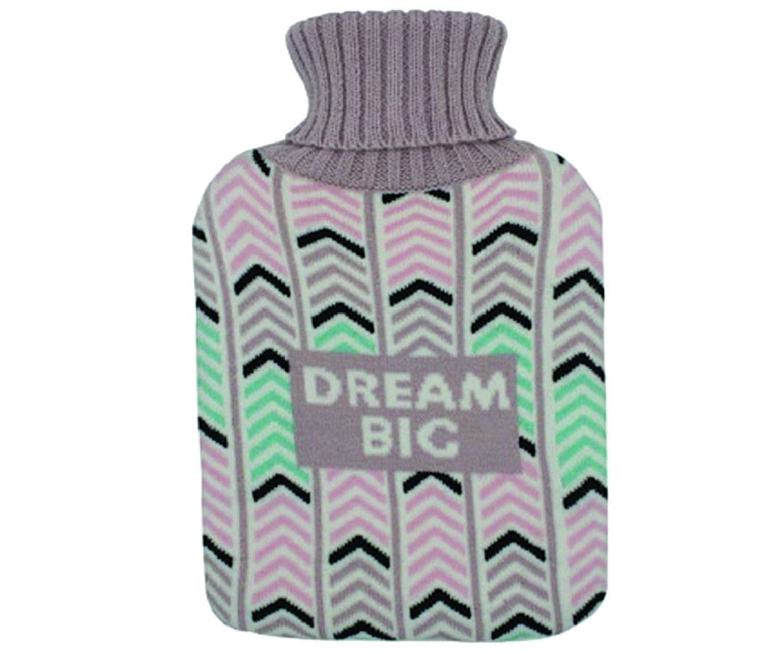 Borsa acqua calda chevron 2l  gomma bilamellata - -rivestita in  maglia decorata - 4