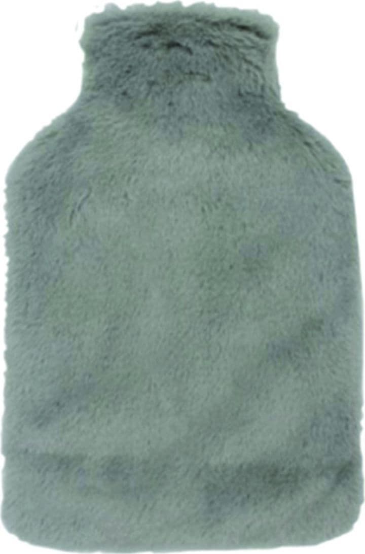 Borsa acqua calda pelosa grey  2 lt gomma rivestita con  maglia decorata - 3