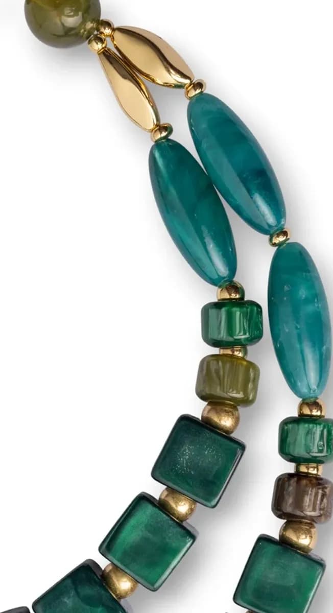 Collana con pietre multicolore petrolio | MYA ACCESSORIES - 3