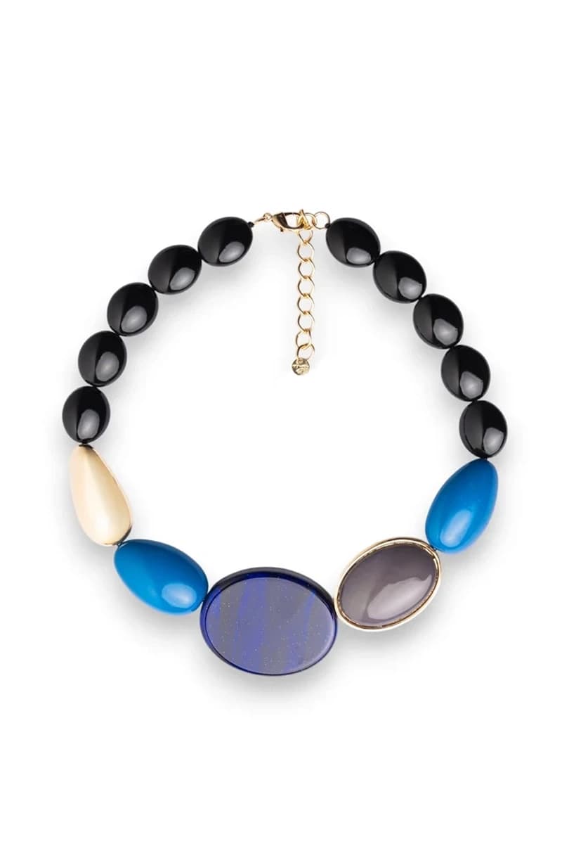 Collana corta in acrilico blu | MYA ACCESSORIES - 2
