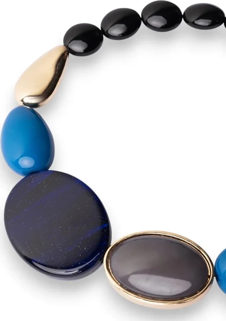 Collana corta in acrilico blu | MYA ACCESSORIES - 3