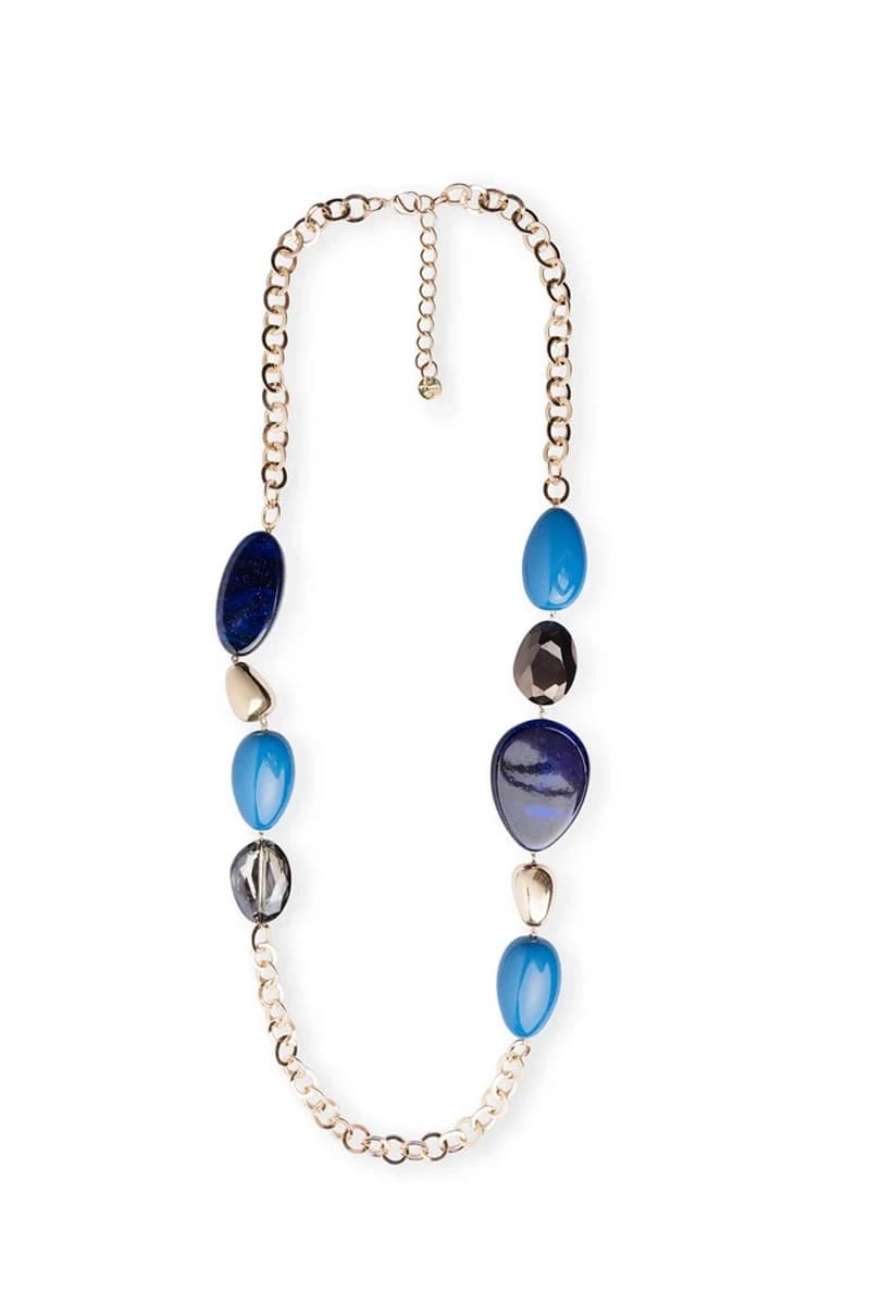 Collana lunga in acrilico blu | MYA ACCESSORIES - 2
