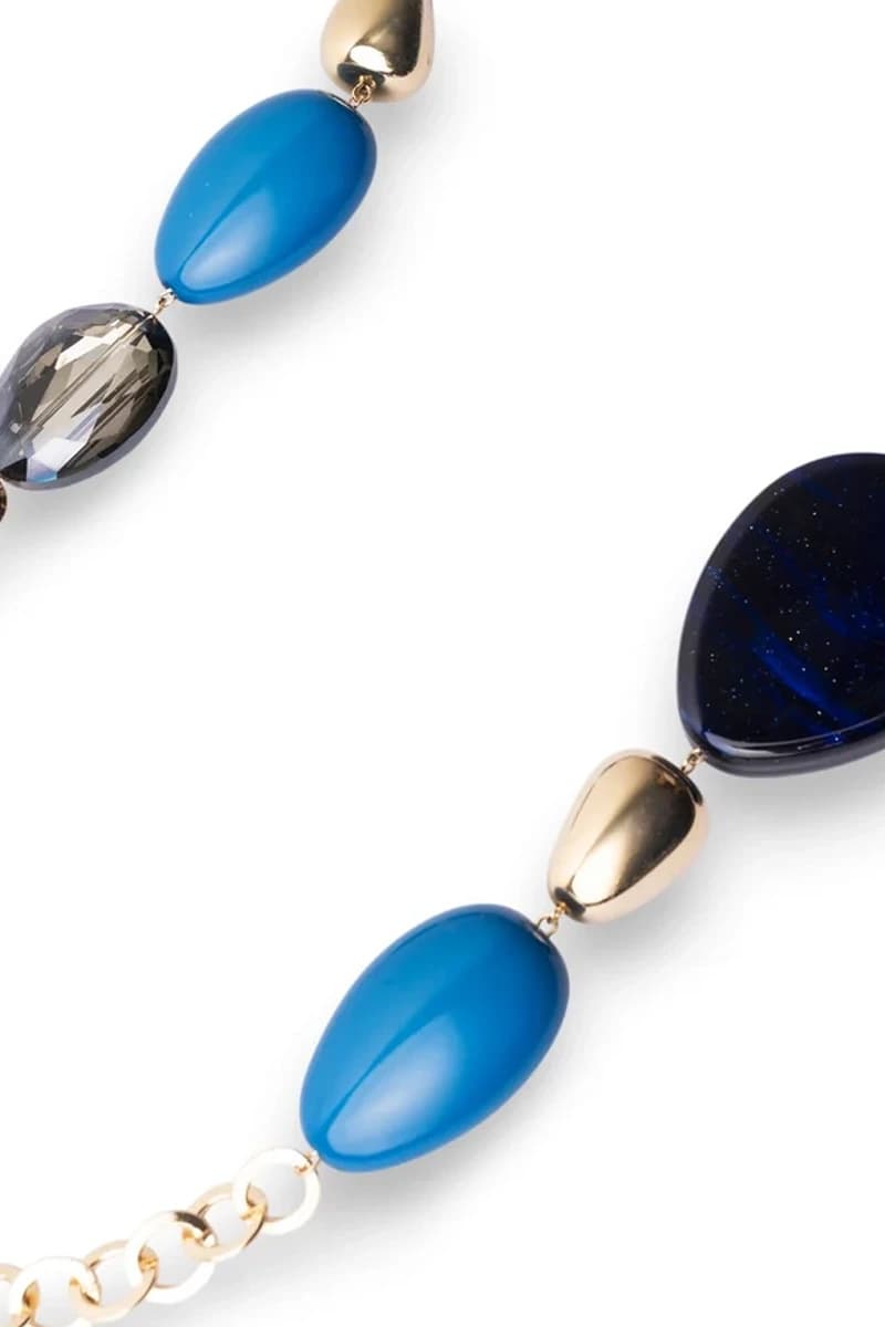 Collana lunga in acrilico blu | MYA ACCESSORIES - 3