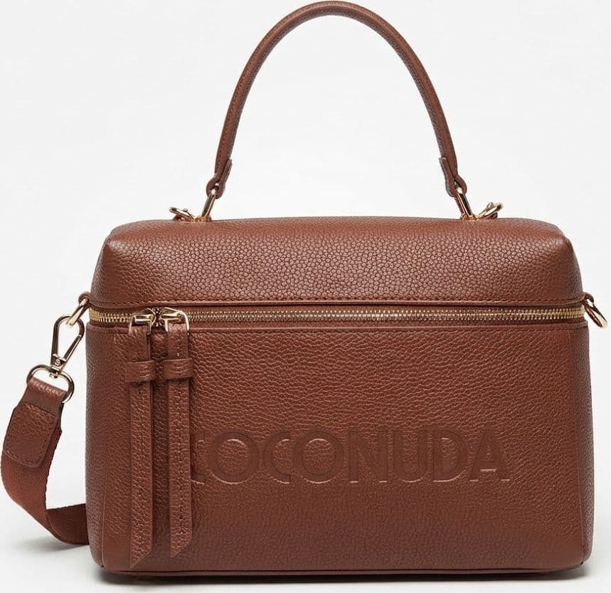 Borsa a Mano Strutturata Coconuda con Manico e Tracolla