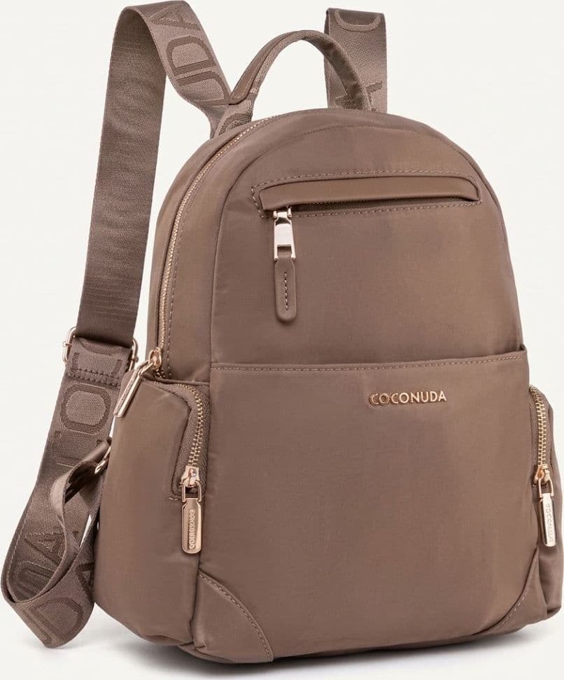 Zaino Casual Chic Coconuda con Tasche e Spallacci Logati - 4