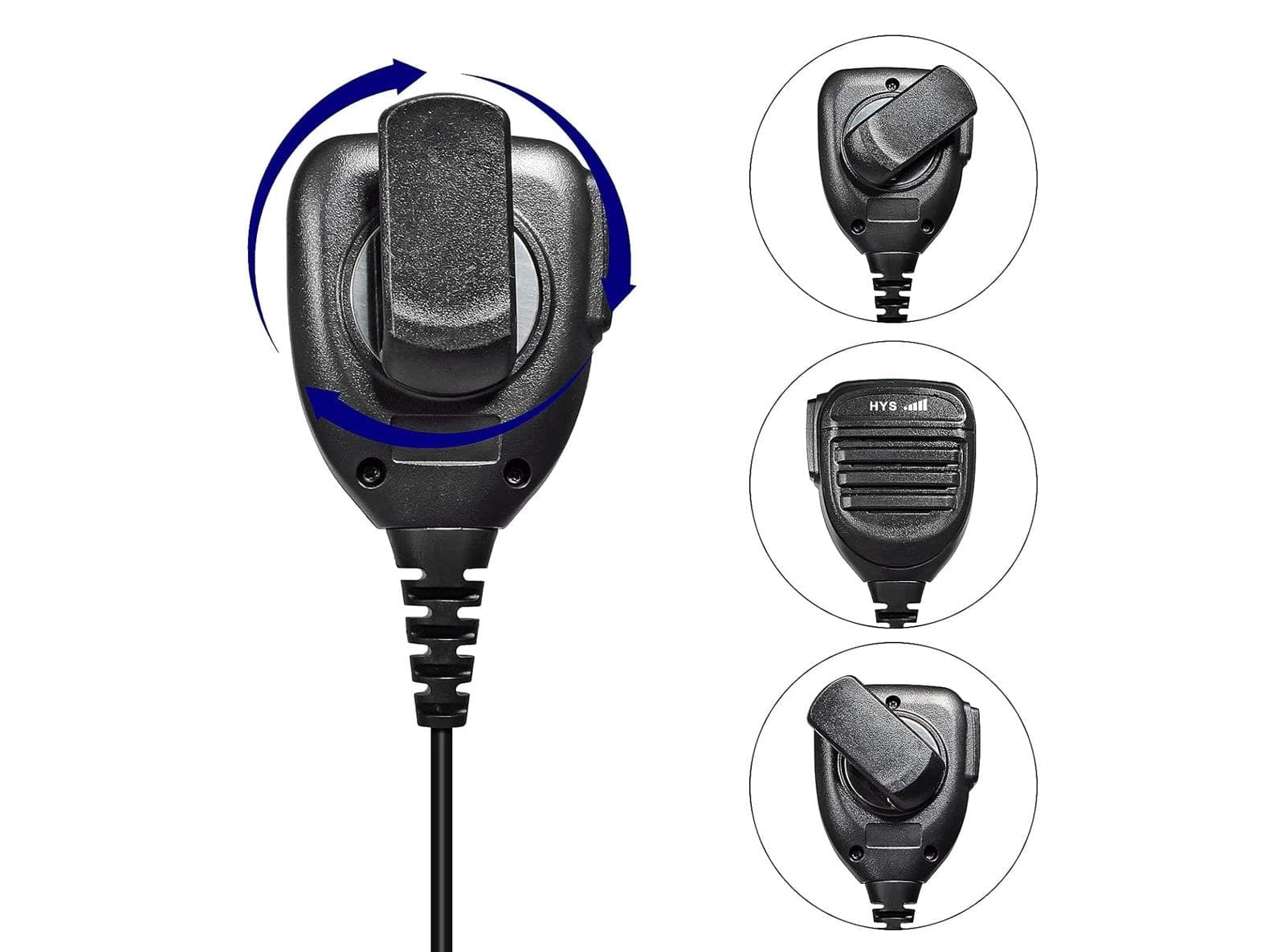 Microfono Altoparlante da Spalla con Connettore Multi-Pin per Walkie Talkie Motorola DP4400 e DP4600 - 4