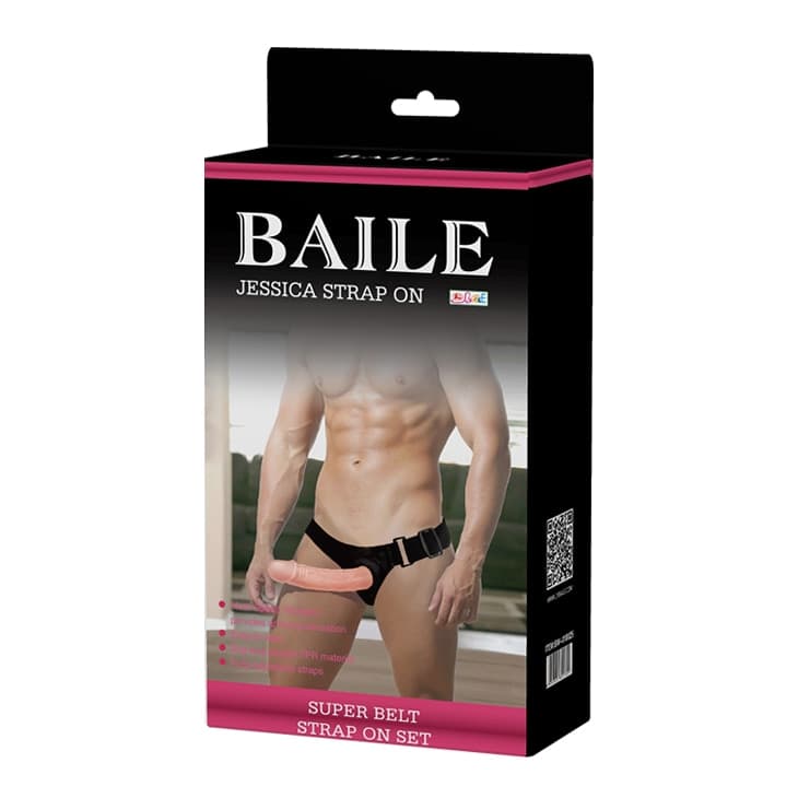 Strap-On Vibrante Baile Jessica 18 cm Ø 4,5 cm Harness Regolabile Telecomando Sex Toy - 2