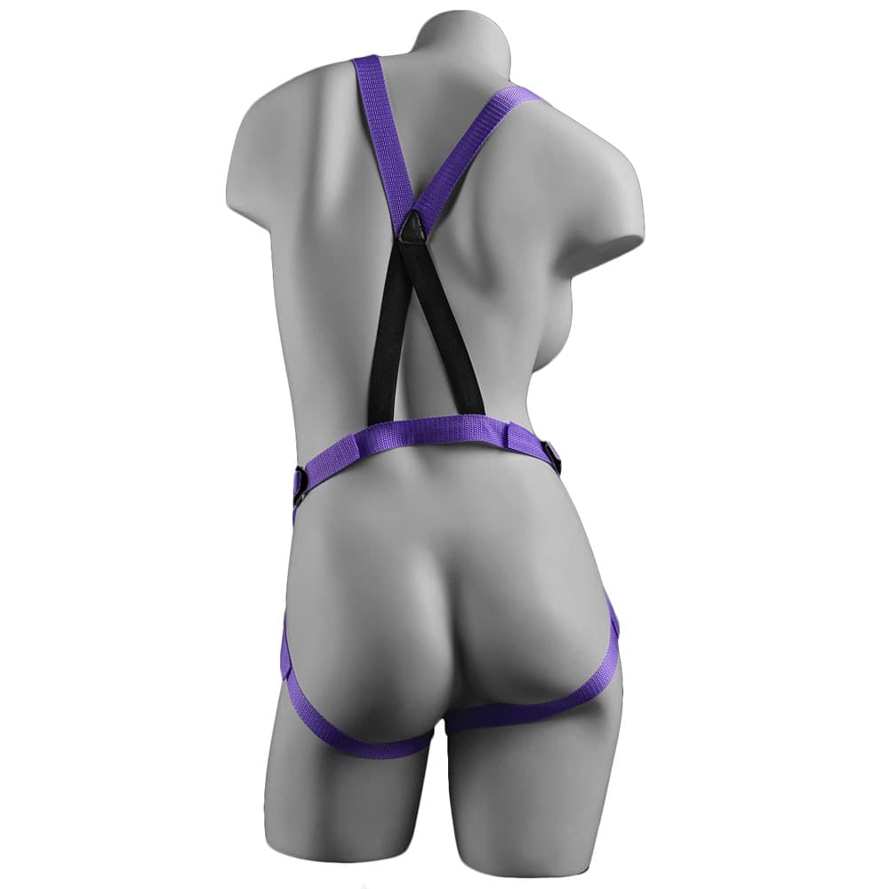 Strap-On Pipedream Dillio 7 Viola 19 cm Ø 5 cm Harness Bretelle Regolabile Premium - 4