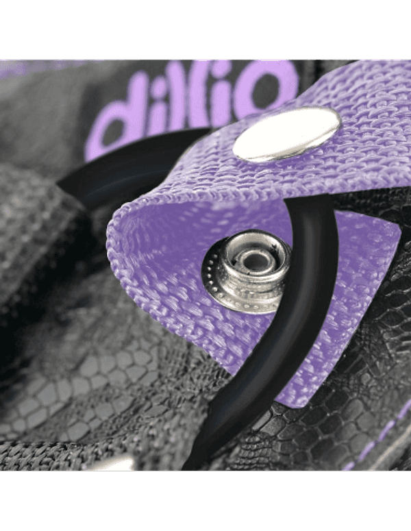 Strap-On Pipedream Dillio 7 Viola 19 cm Ø 5 cm Harness Bretelle Regolabile Premium - 6