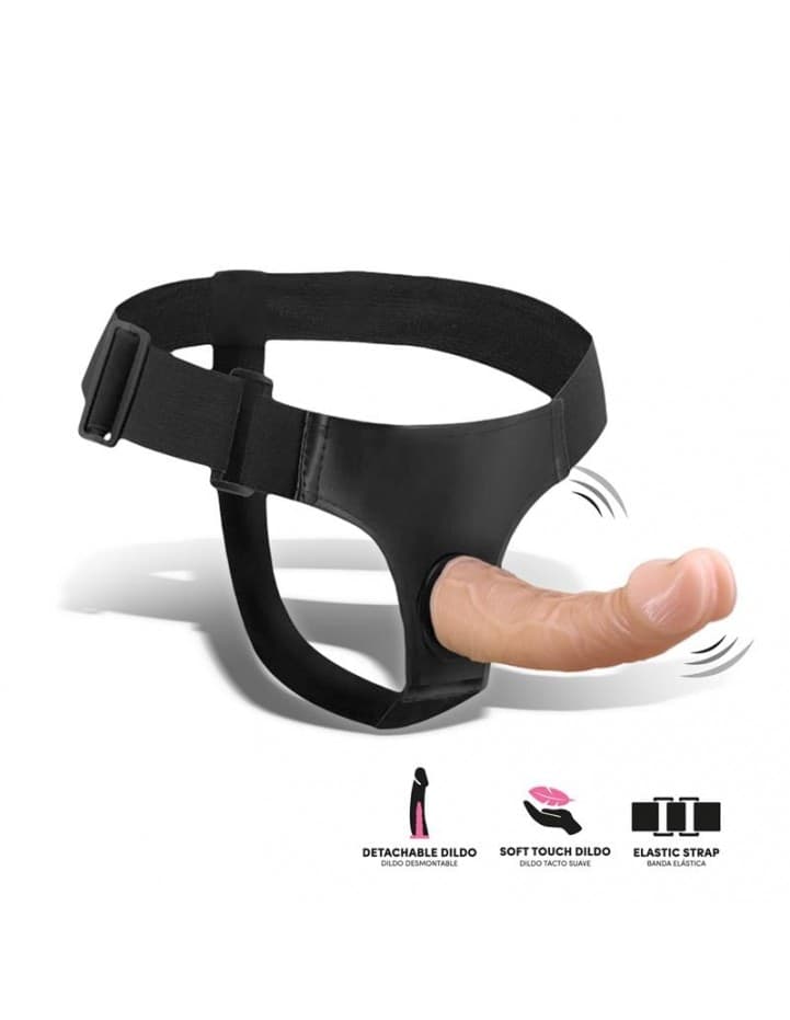 Strap-On Latetobed Nathy 19 cm Ø 4 cm Dildo Semirealistico Removibile Harness Morbido Regolabile - 2