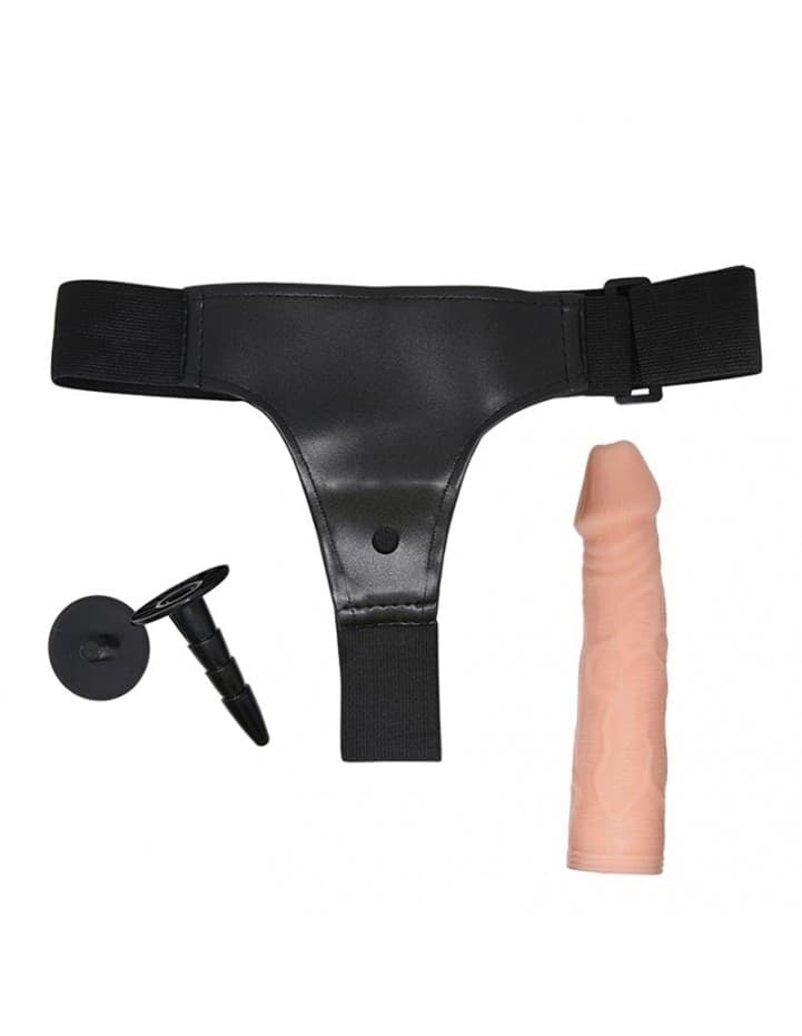 Strap-On Latetobed Nathy 19 cm Ø 4 cm Dildo Semirealistico Removibile Harness Morbido Regolabile - 3
